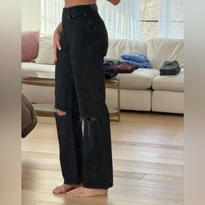 Abercrombie & Fitch Black Straight Leg Jeans